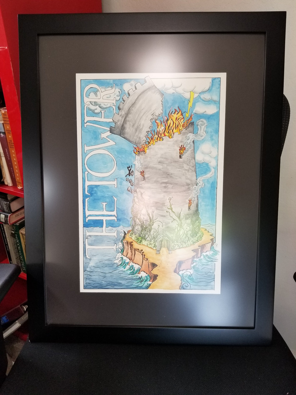 The Tower (Tarot Series) - Original Watercolor and Ink Painting