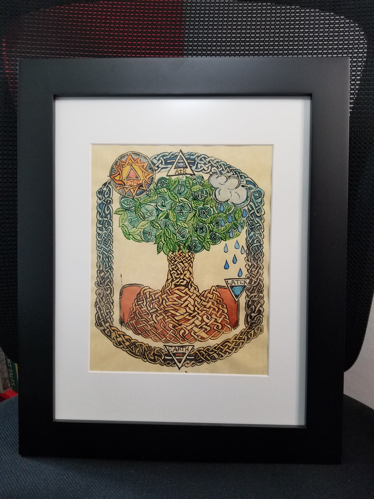 Elements of Life - Original Watercolor and Ink Painting