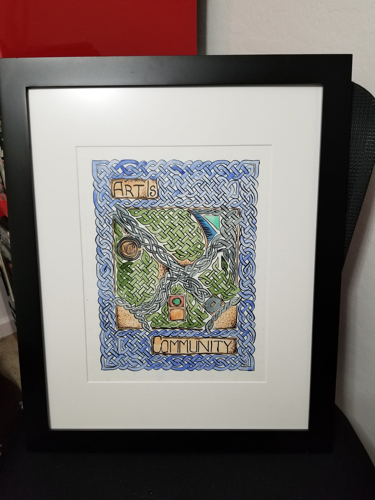 Art is Community - Original Watercolor and Ink Painting