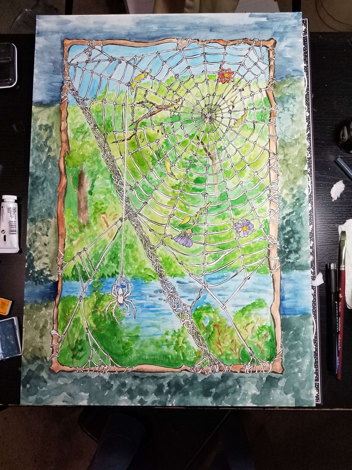 Wild Order - Original Watercolor and Ink Painting