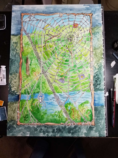 Wild Order - Original Watercolor and Ink Painting