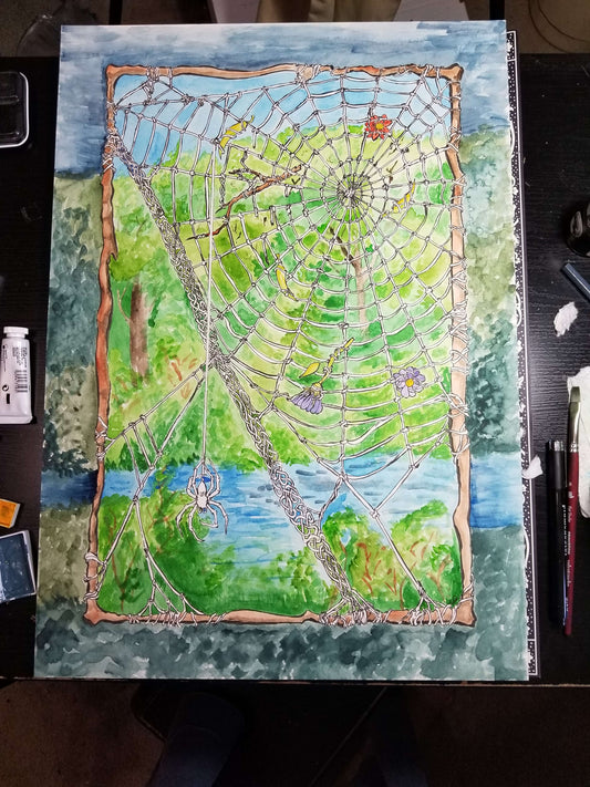 Wild Order - Original Watercolor and Ink Painting