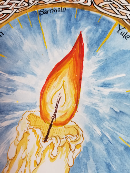 Look to the Light - Original Watercolor and Ink Painting