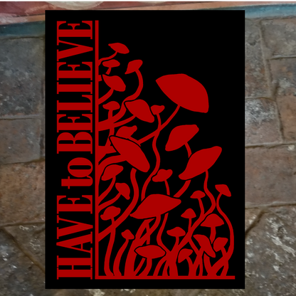 Have to Believe, Magic Mushrooms Graphic Tee, Fungus Fairy Grunge Alt T-Shirt